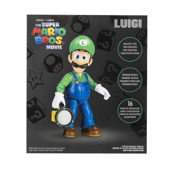 The Super Mario Bros. Movie 16 Articulation Luigi 5" Action Figure - Picture 5 of 5